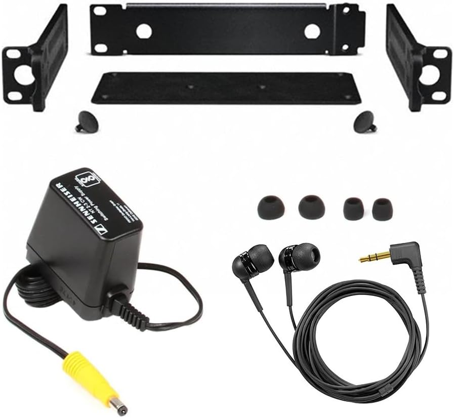 Liquid Audio Sennheiser ew IEM G4-A Wireless in-Ear Monitoring System Bundle w/Pig Hog PHM10 8mm Mic Cable, 4-Pack Blucoil AA Batteries Polishing Cloth