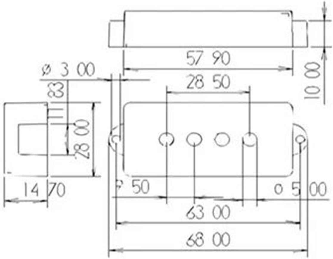 Acoustic Guitar Pickups Magnetic 4String Bass Acoustic Guitar Pickup Colorful Instrument Accessories(WHITE)