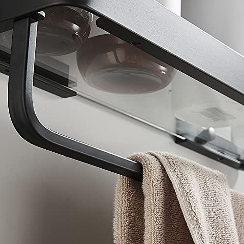 Shower Shelves Bathroom Shower Shelf, Bathroom Corner Shelf, Wall Mounted Kitchen Storage Holder Bathing Accessories (Color : 50cm Black)