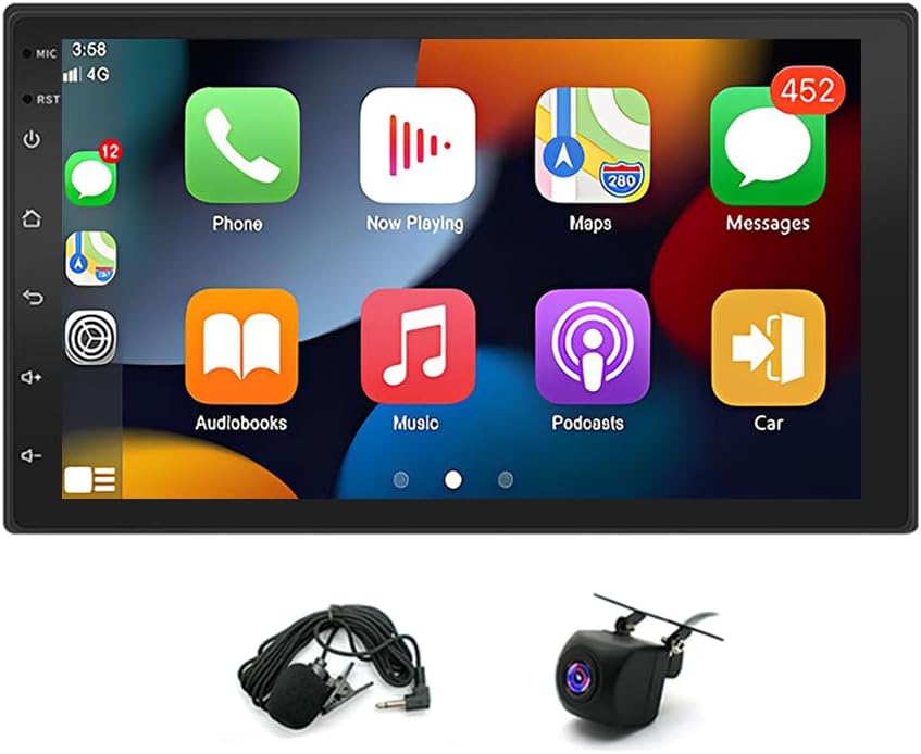 2+32G 7in Car Stereo for Nissan Qashqai 2007-2011, for Frontier 2001-2011, for Juke 2010-20111 w/GPS with Carplay w/Android Auto Double Din Touchscreen Car Radio Receiver Backup Camera