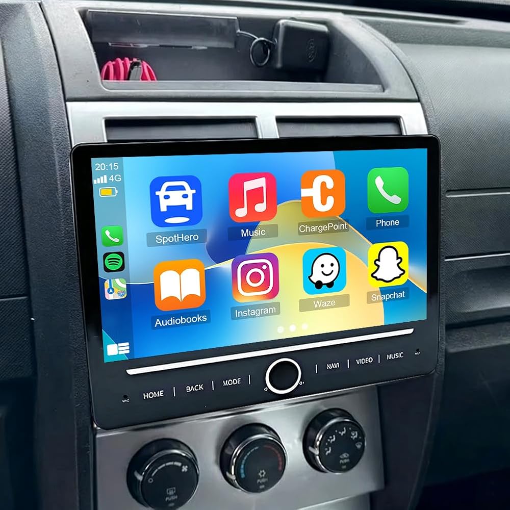 Android 14 Car Stereo for Dodge Nitro 2007-2011,10 Inch Double Din Car Radio with Carplay & Android Auto, in-Dash Navigation Radio with BT Mirror Link WiFi FM Radio & Backup Camera-4+64G