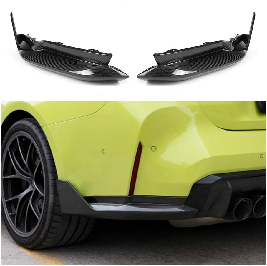 Rear Bumper Diffuse Compatible with BMW M3 G80 M4 G82 G83 2021-2026 Carbon Fiber Car Rear Splitters Spoiler Shunt Back Lip Auto Parts Body Kit(Dry Carbon MP Corner)