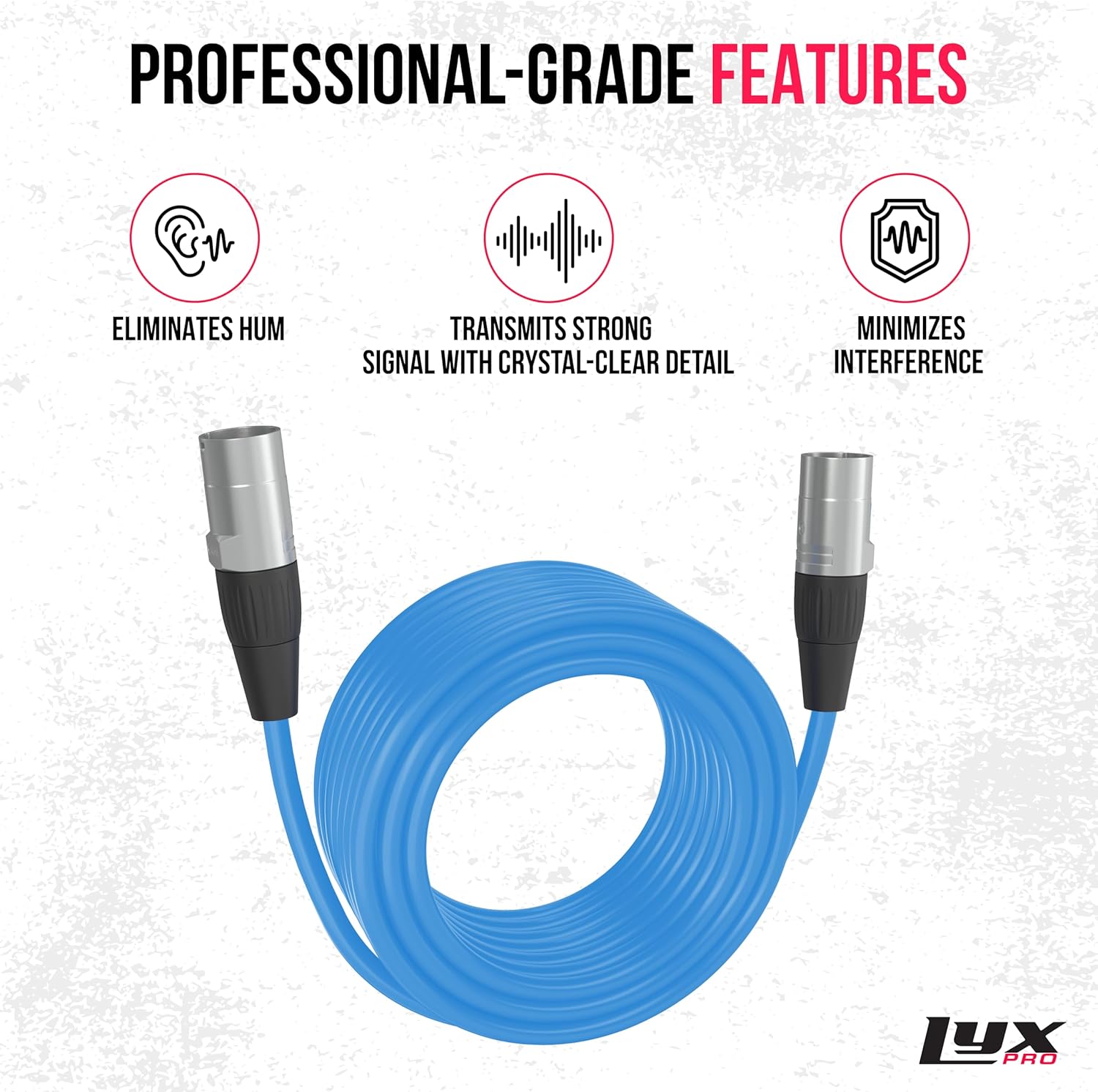 LyxPro 75 Feet Shielded CAT6 Ethercon Cable - Professional Audio & Lighting RJ45 Cable, Studio-Grade Sound Transmission, Extreme Durability - Blue