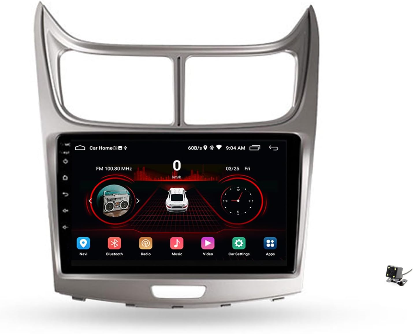 Android 12 Double Din Car Stereo Radio Player for Chevrolet Sail 2009-2013 9'' Touch Screen Car Audio Receiver with GPS Navigation Bluetooth Head Unit Supports Backup Camera SWC