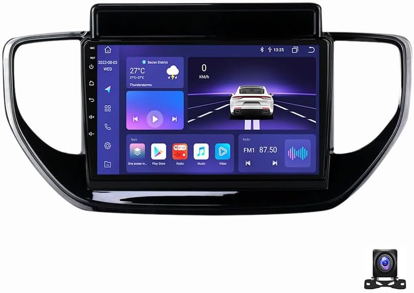 Double Din Android 13 Car Stereo Radio for Hyundai Solaris 2 2020~2021 9 Inch Touchscreen Multimedia with Navigation MP5 Player, SWC, DSP RDS FM, Carplay/Android Auto,8 core m800s 8g+256g