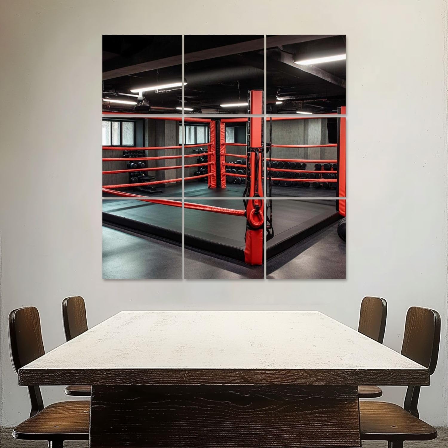 Art Acoustic Panels Self Adhesive Boxing ring 9Packs Decorative Soundproof Wall Panels Large Sound Absorbing Panels for Home Office 60