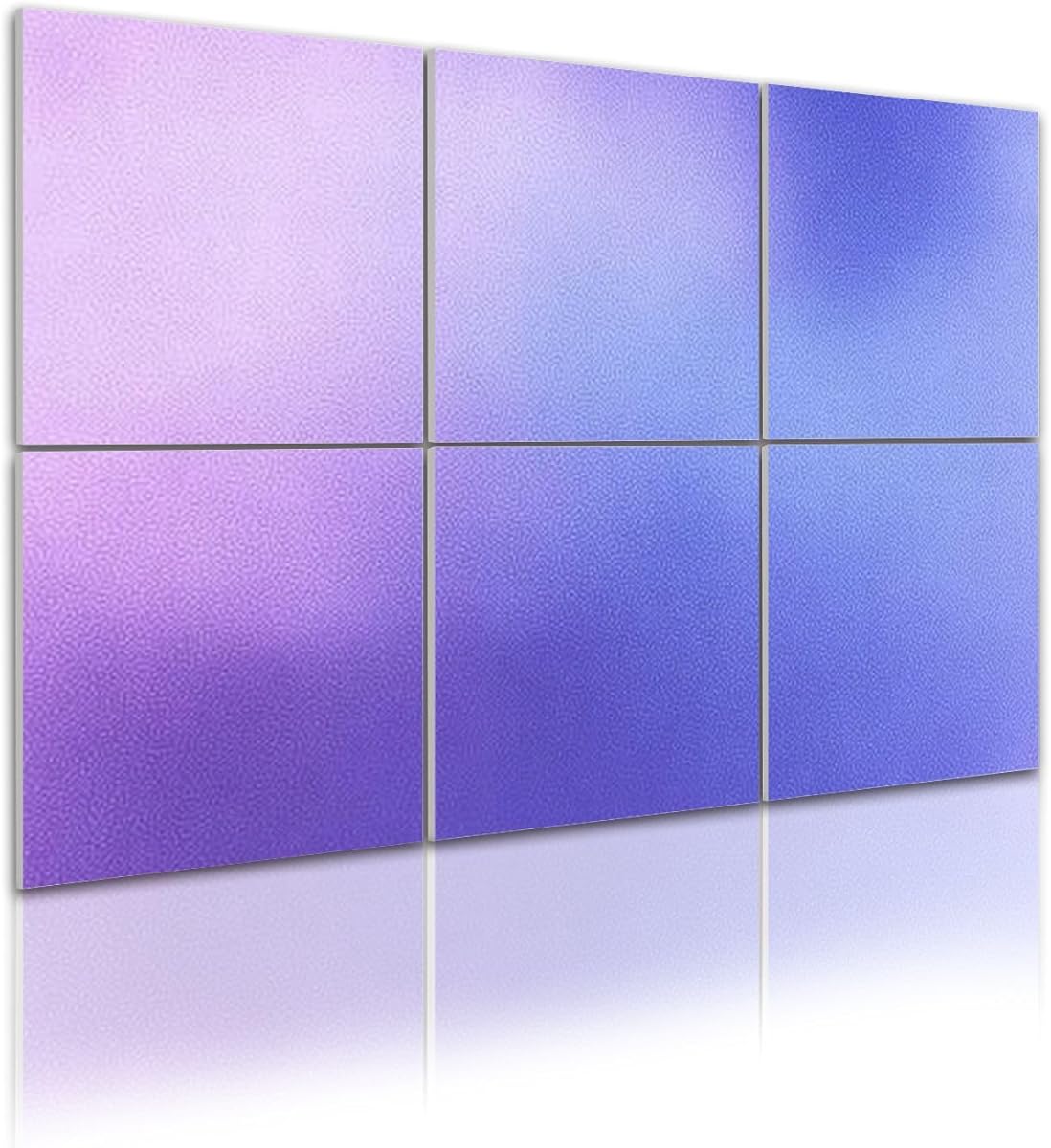 6 Pack Art Acoustic Panels Self Adhesive Blue violet purple lilac orchid pink abstract Color gradient ombre 48