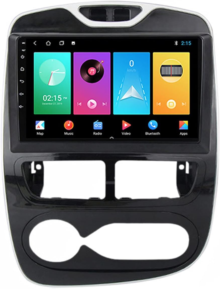 2 Din Bluetooth Car Radio 9'' Touch Screen Car Stereo Player FM Receiver with Rear Camera Support Carplay DSP RDS WiFi Steering Wheel Control for Renault Clio 4 2013-2018