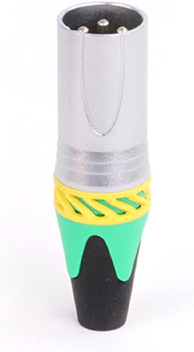 X L R Connector 3pin XLR Microphone M I C Male Plug Female Jack Adapter 6 Colors Available Cable Terminals Soldering 10Pcs (Color : D1037M-Green)