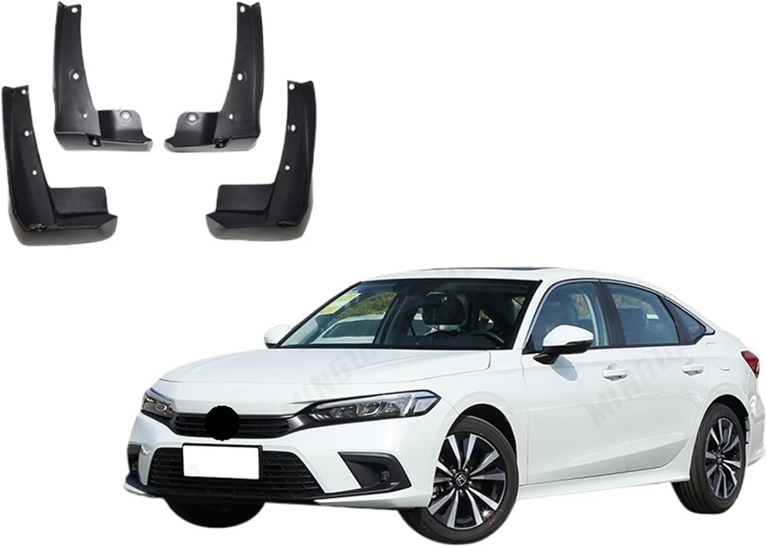 Mud Flaps Compatible with Civic Sedan Hatchback 2021-2024 2022 MudFlaps Front Rear Fender Car Accessorie(Hatchback)