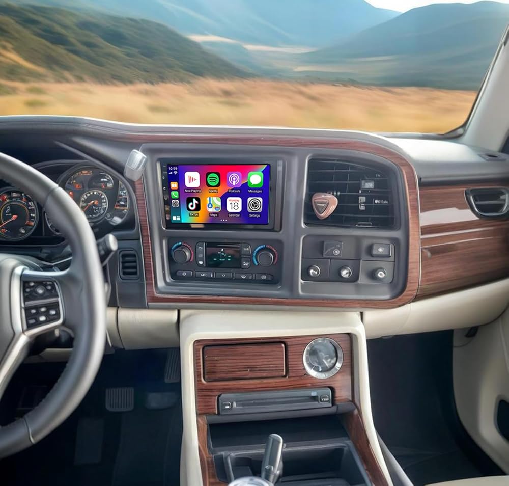 5G WiFi Android 13 Car Stereo for Cadillac ESV/EXT 2004 2005 2006, 7 Inch IPS HD Touch Screen Car Radio Wireless CarPlay Android Auto, GPS FM/SWC Bluetooth 1080P Backup Camera-2+32G