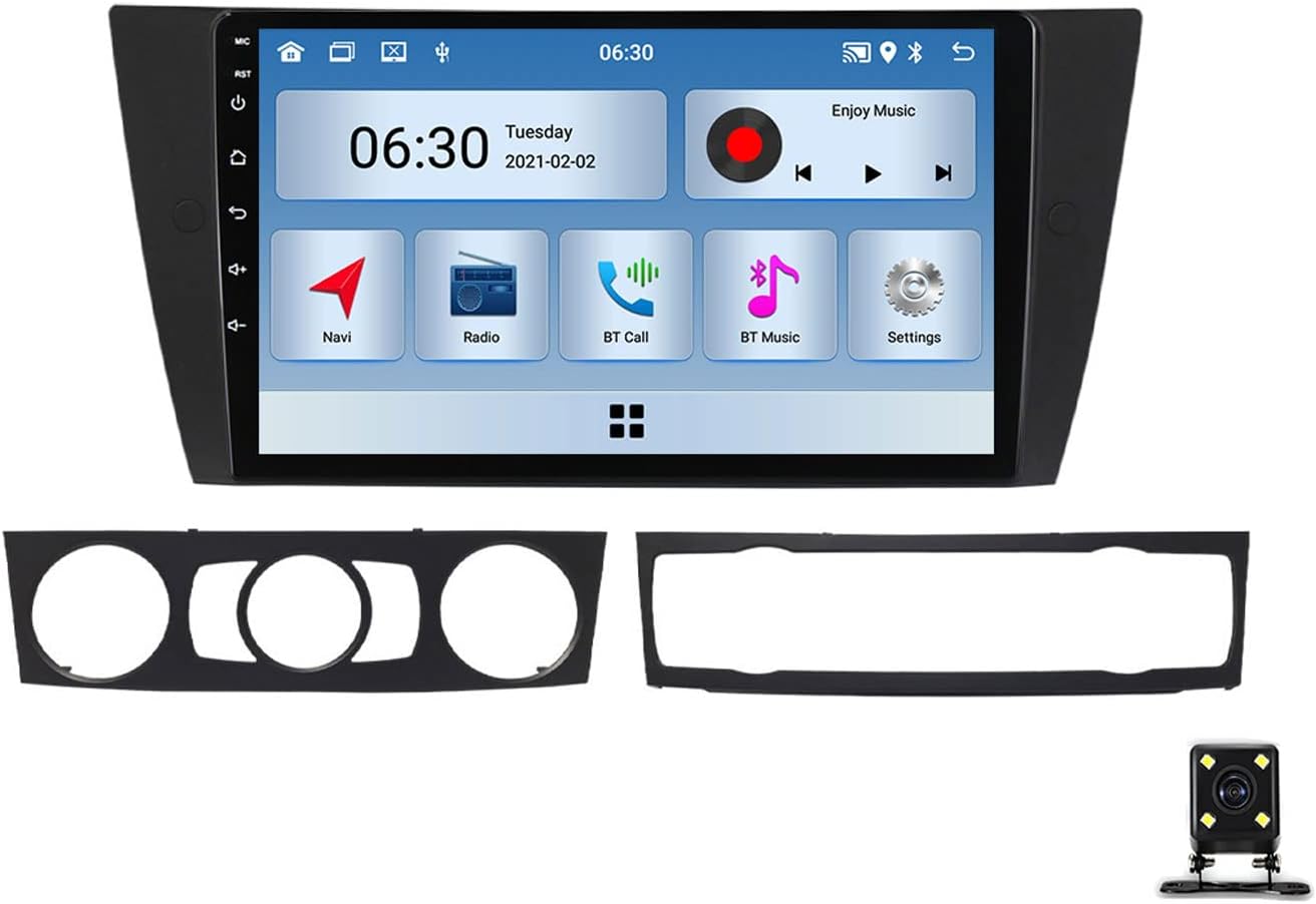 Double Din Car Stereo 9 Inch Touchscreen MP5 Car Player for BMW 3 Series E90/E91/E92/E93 Bluetooth Car Radio Receiver with Backup Camera Compatible with Carplay/Auto/Mirror Link/DSP