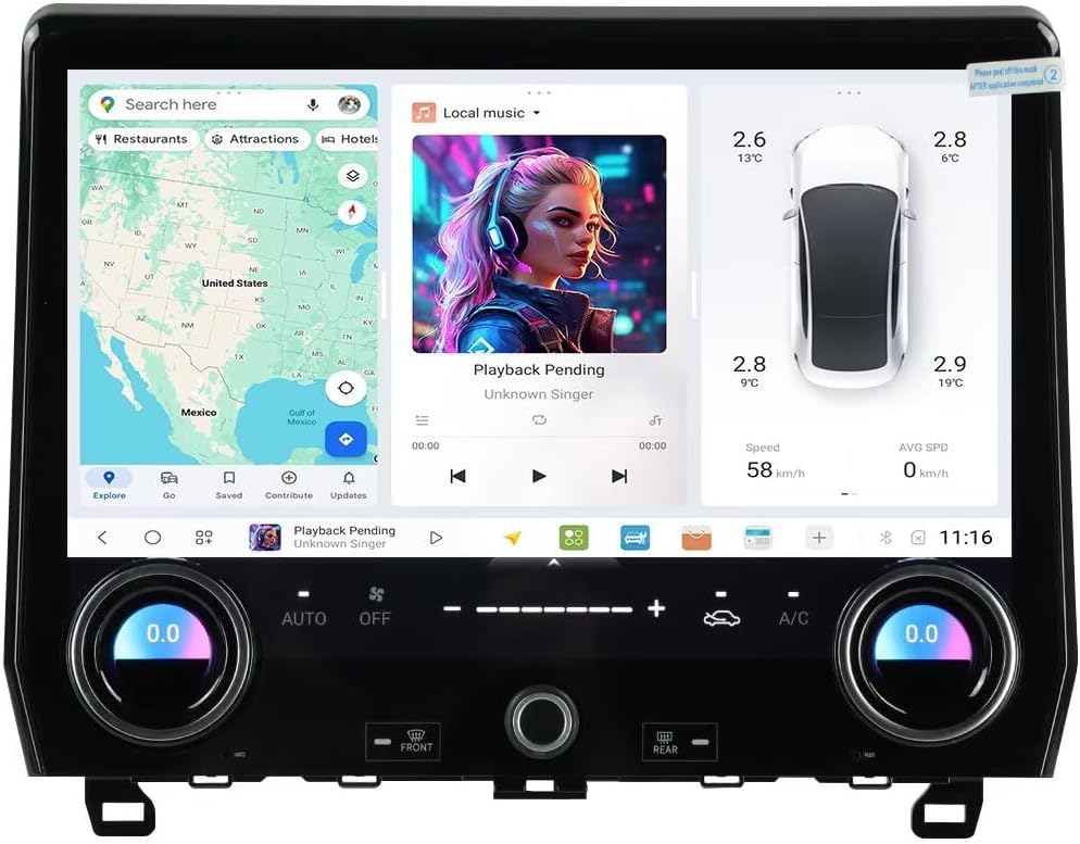 MekedeTech DUDUAUTO DUDU7 Android Radio for Toyota Prado 2010-2022,13.1 inch 2K Touch Screen Car Stereo,8G RAM 128G ROM Supports 360 Cameras