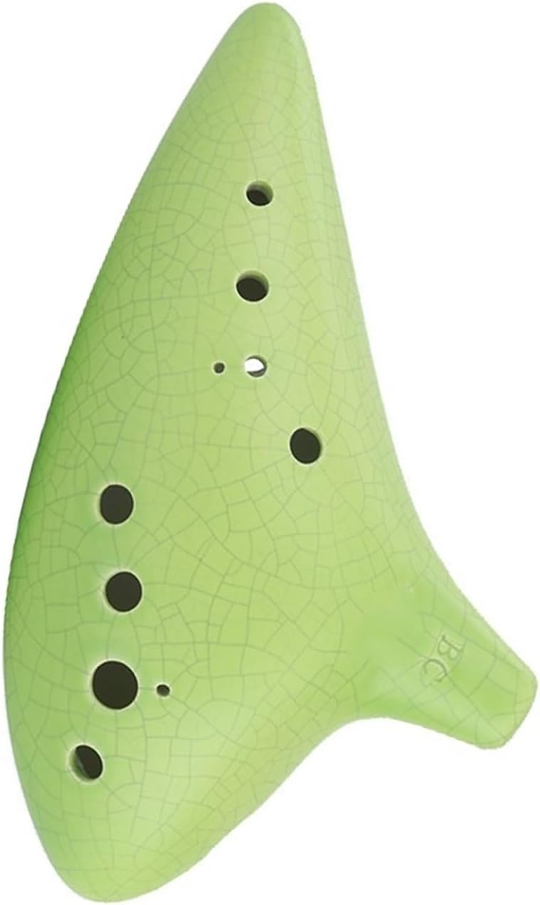 Ocarina 12 Hole SG Treble G And Other Tones Color Glazed Wind Instruments Adult Professional Ocarina Instrument(Green BC bass C)