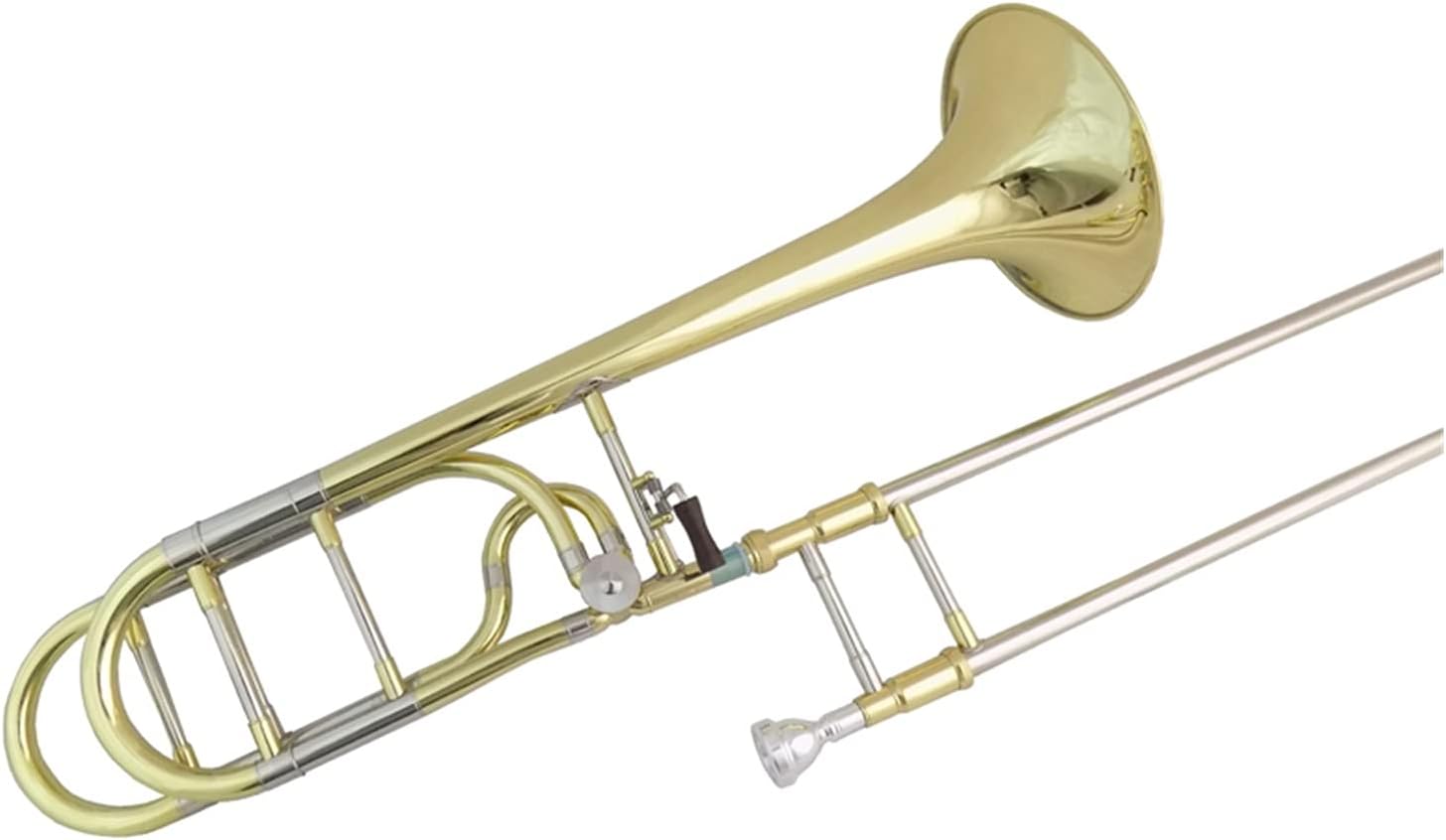 Student Trombone Bb/F Tenor Trombone Tuning Slides F Attachment with Case Mouthpiece Brass Musical Instruments Trombone Kit