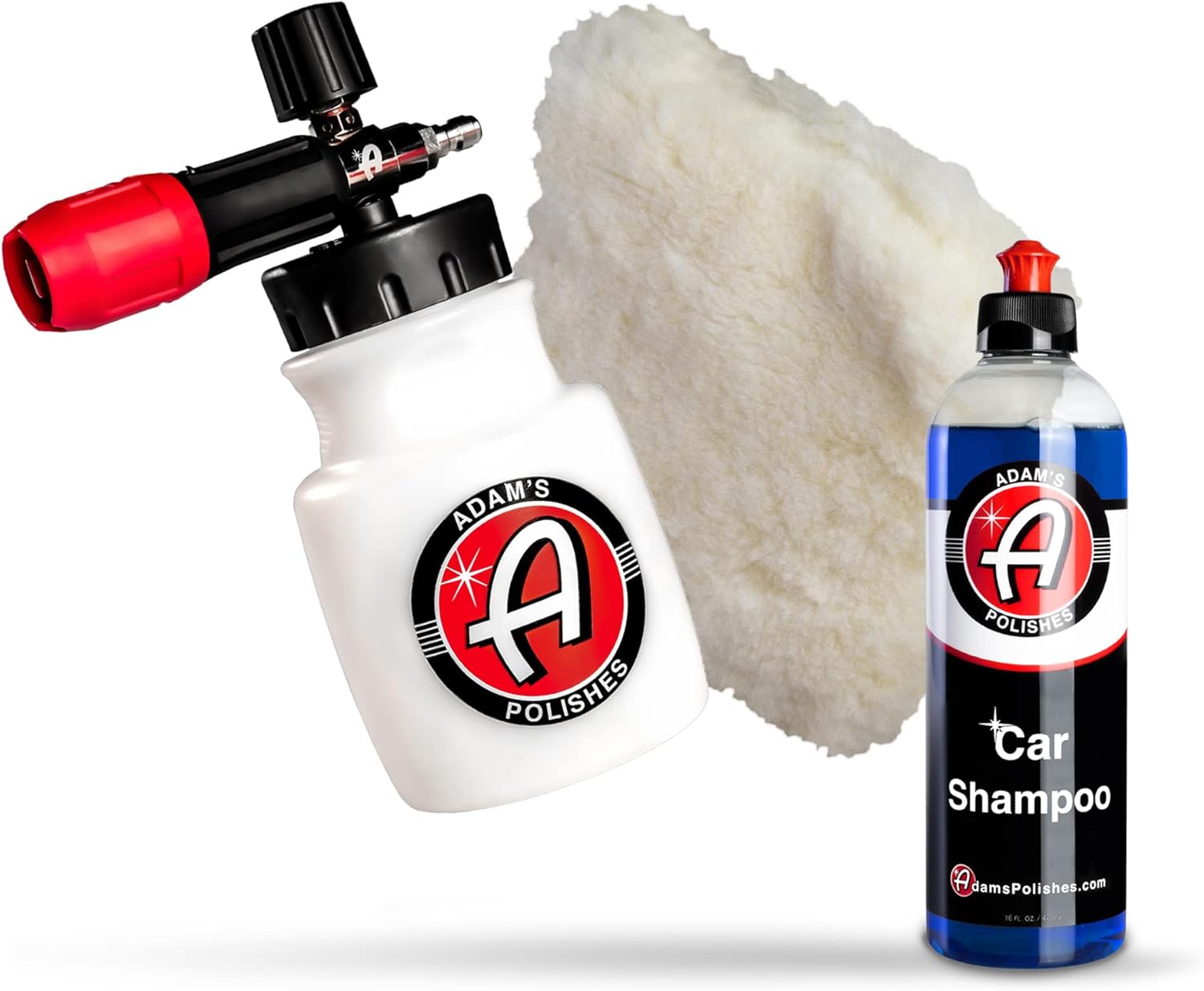 Adam's Polishes Premium Foam Cannon & Car Shampoo Bundle - Custom Snow Foam Cannon Soap Sprayer for Car Wash | Sprayer Cannister for Pressure Washer