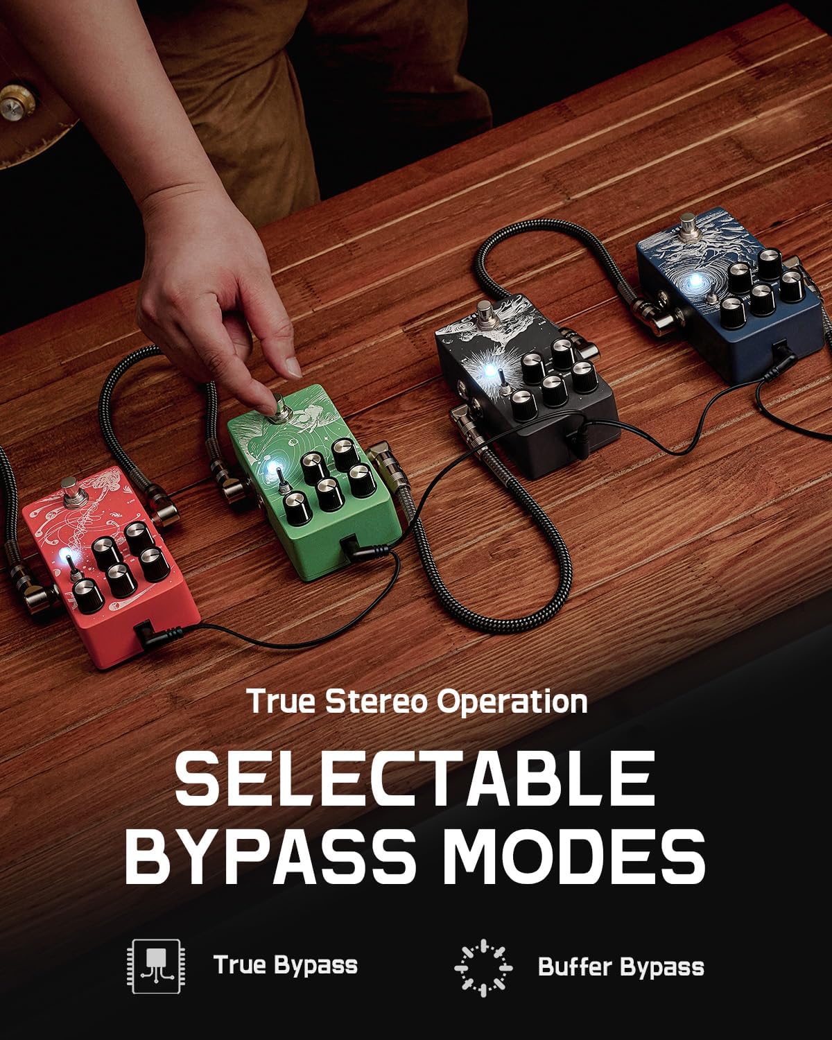 ALABS NOVADRIFT Modulation Guitar Pedal | 9-in-1 Multi-Mod Effects Rotary, Chorus, Flanger, Tremolo | Built-in Expression, True Stereo, Analog Dry-Through, Tap Tempo, Selectable True Bypass/Buffer