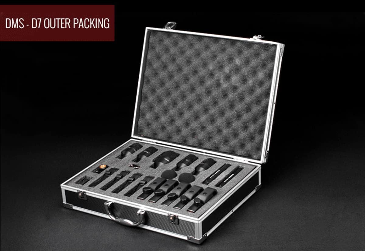 TAKSTAR Drum Microphone Kit, 7 Piece Drum Instrument Mic for Performing and Recording - Professional Condenser Mic for Kick, Snare, Rack Toms, Floor Toms, and Congas