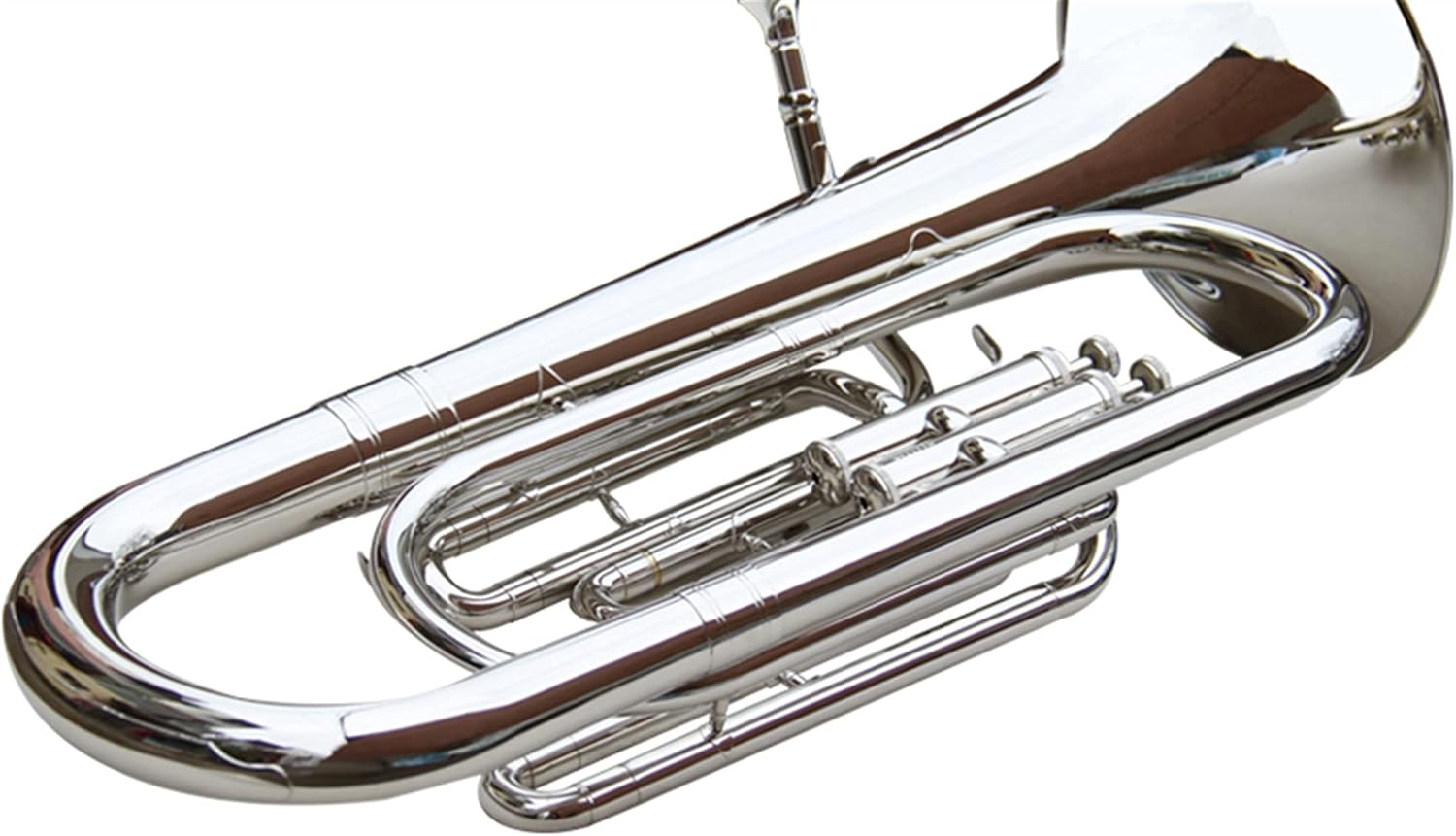 Brass Instrument Sound B Flat Euphonium Student Euphonium (Color : Silver)