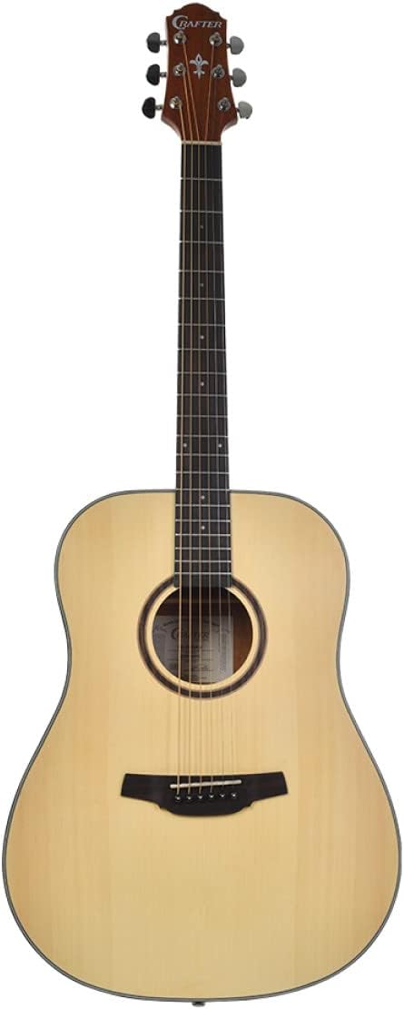 Crafter Guitars 6 String Acoustic Guitar, Right, Natural (HD100-N)