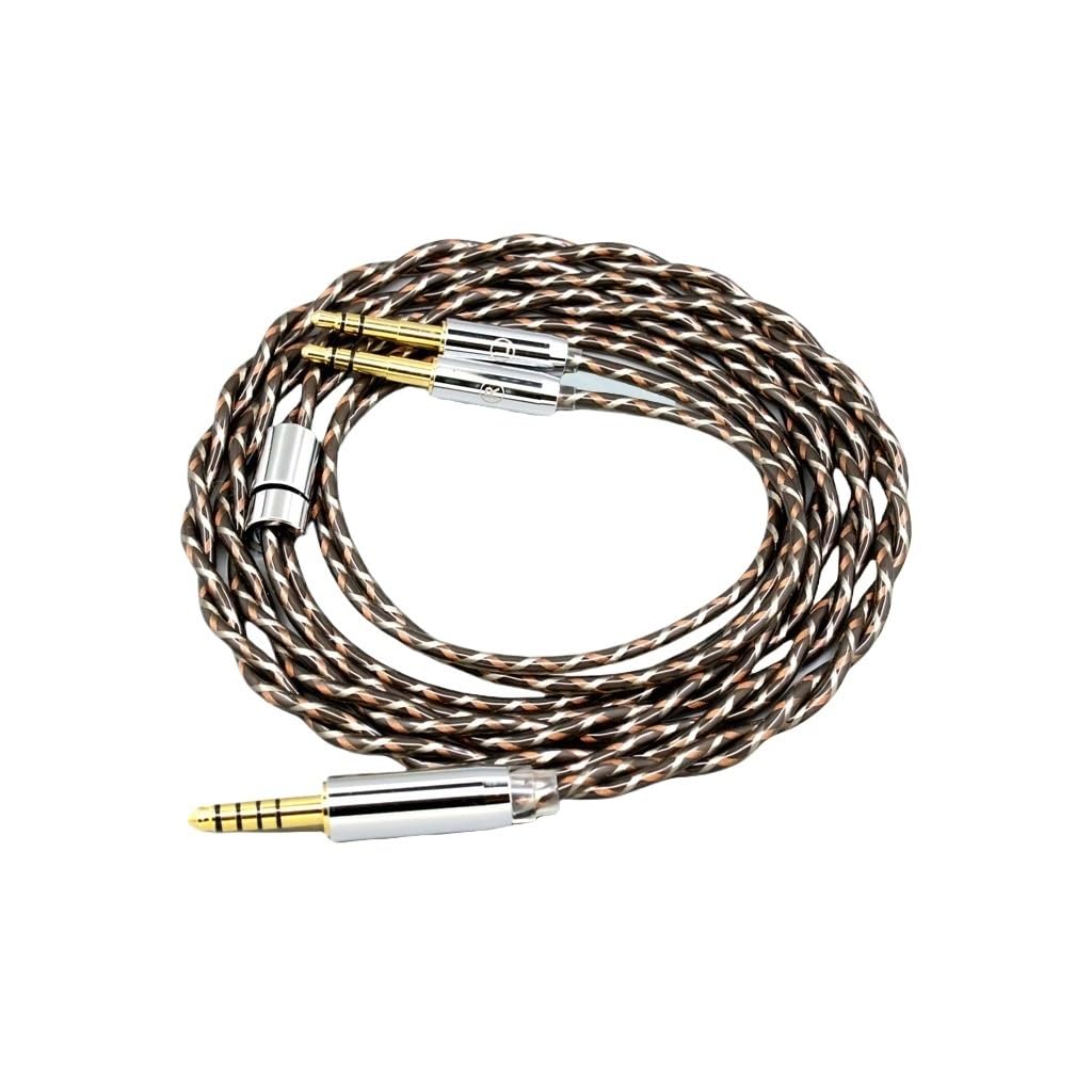 TypeX 25AWG Earphone Cable for YH-5000SE Litz Shielding 7n OCC 8896(XLR 4 Pole Male,300cm)
