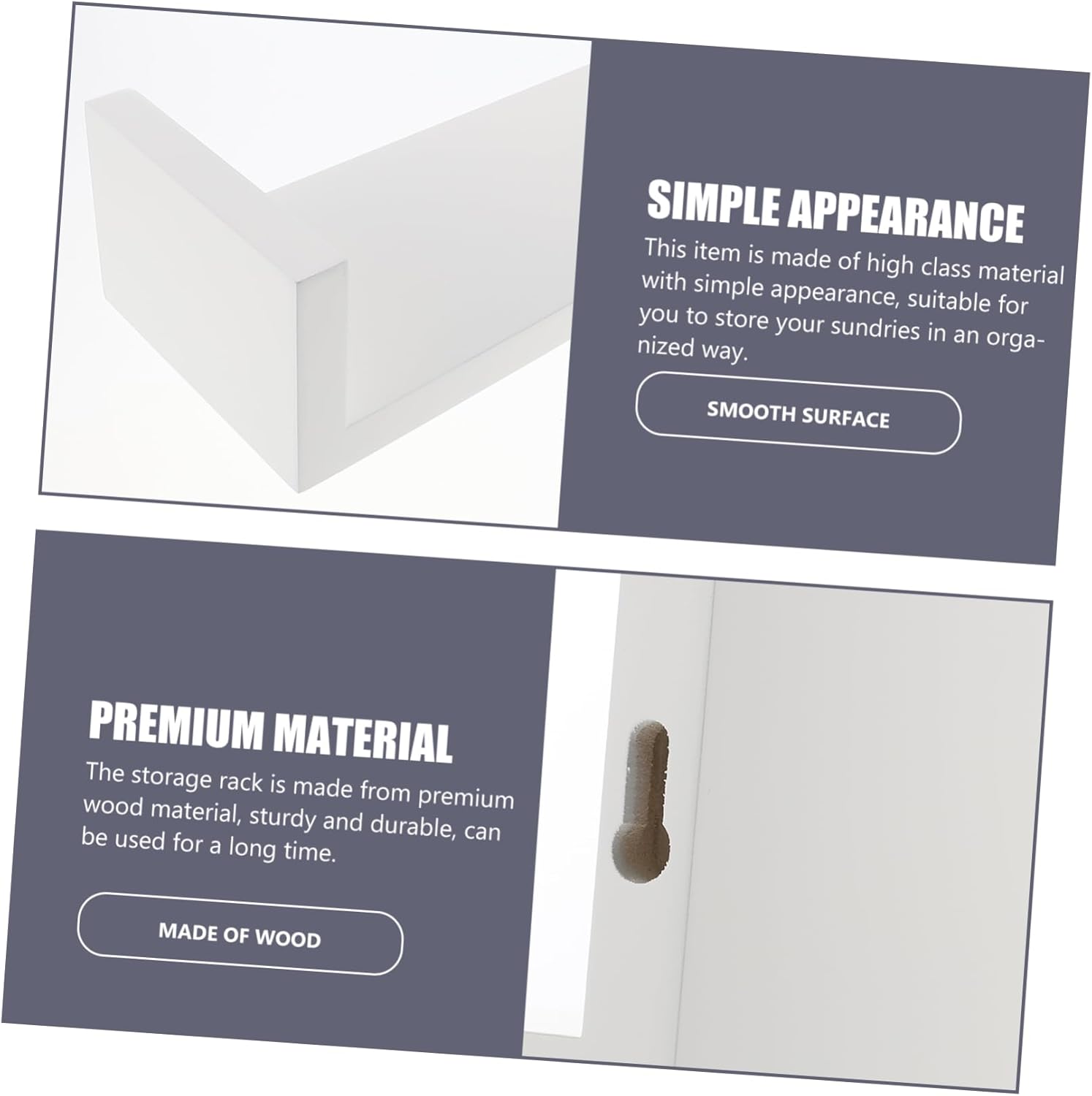 3pcs Wall-Mounted Storage Shelves Wall Hanging Shelf for Bedroom Nursery Bathroom Hotel Strong Load-Bearing Capacity