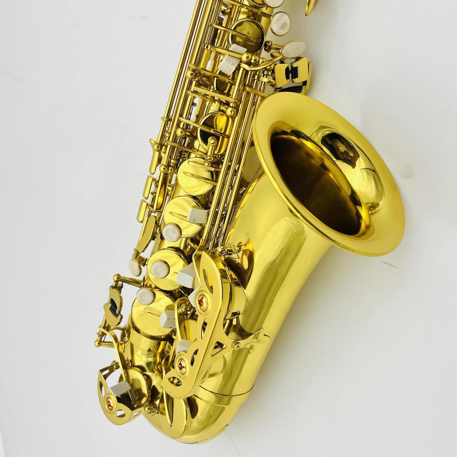 Alto Saxophone Eb Brass Plated Professional Woodwind Instrument With Case Accessories (Color : MULTI)