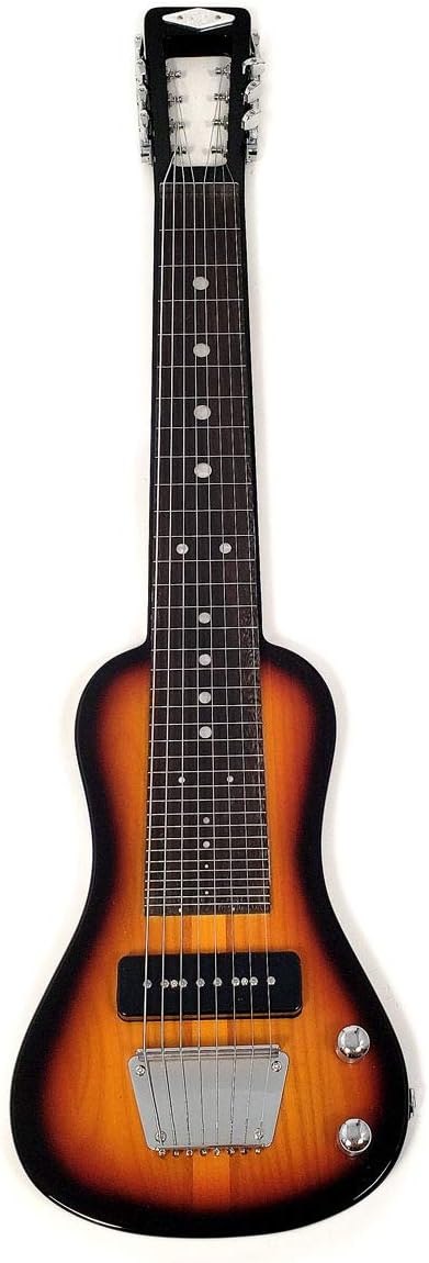 LAP 8 3TS 8 String Lap Steel Guitar w/Free Detachable Stand and Padded Carry Bag