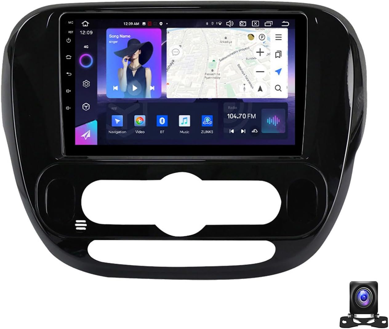 Android 13 Double Din Car Stereo 9 Inch Touch Screen Radio with GPS Navigation Bluetooth FM Radio Receiver for KIA Soul 2013~2019 Support Car-Play/Auto/DSP/RDS,8 core nf7 8g+256g