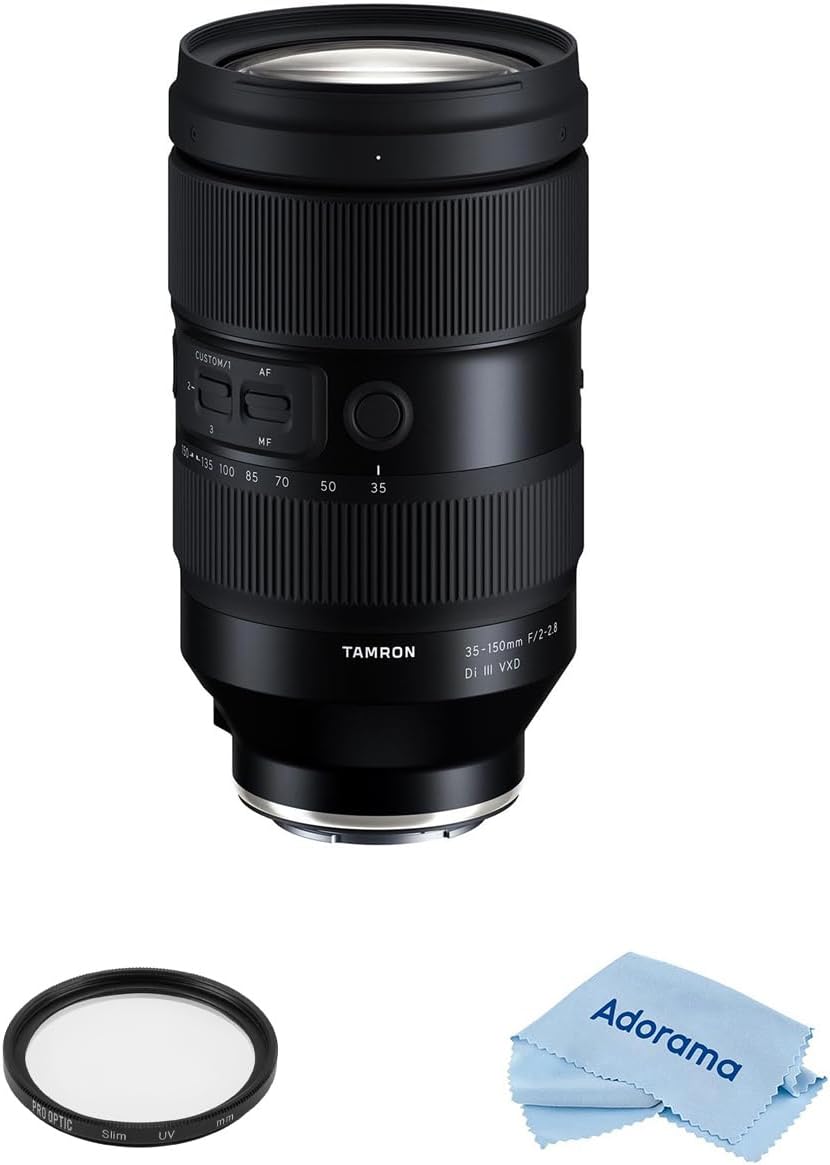 Tamron 35-150mm f/2-2.8 Di III VXD Lens for Sony E Bundle with 82mm UV Filter, Cleaning Kit