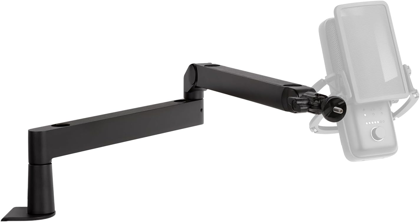 Elgato Wave Mic Arm LP - Premium Low Profile Microphone Arm with Cable Management Channels, Desk Clamp, Versatile Mounting, and Fully Adjustable – For Podcasting, Streaming, Gaming, and Home Office