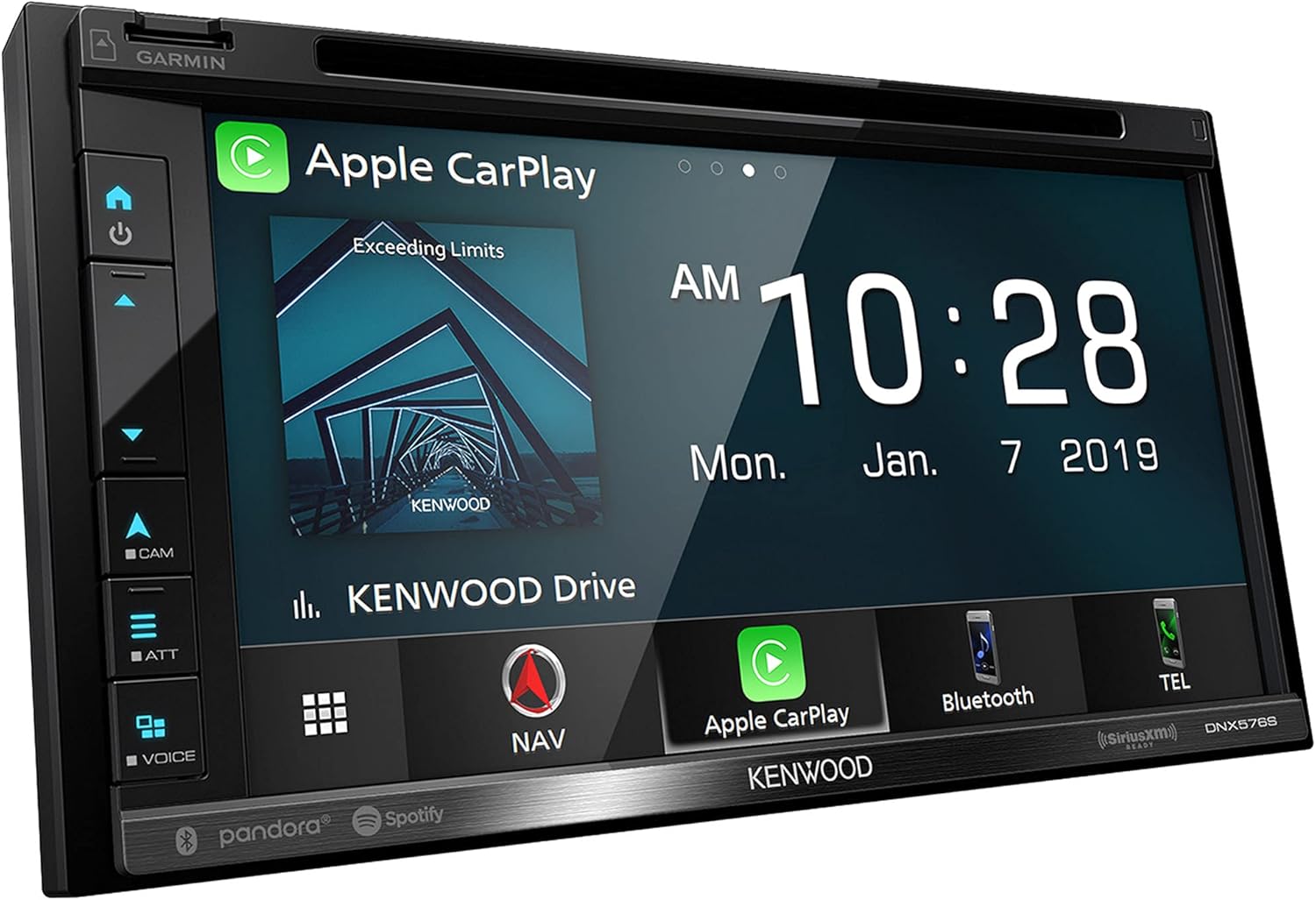 KENWOOD DNX576S 6.8 Bluetooth Double-DIN In-Dash Navigation DVD Receiver, & SiriusXM