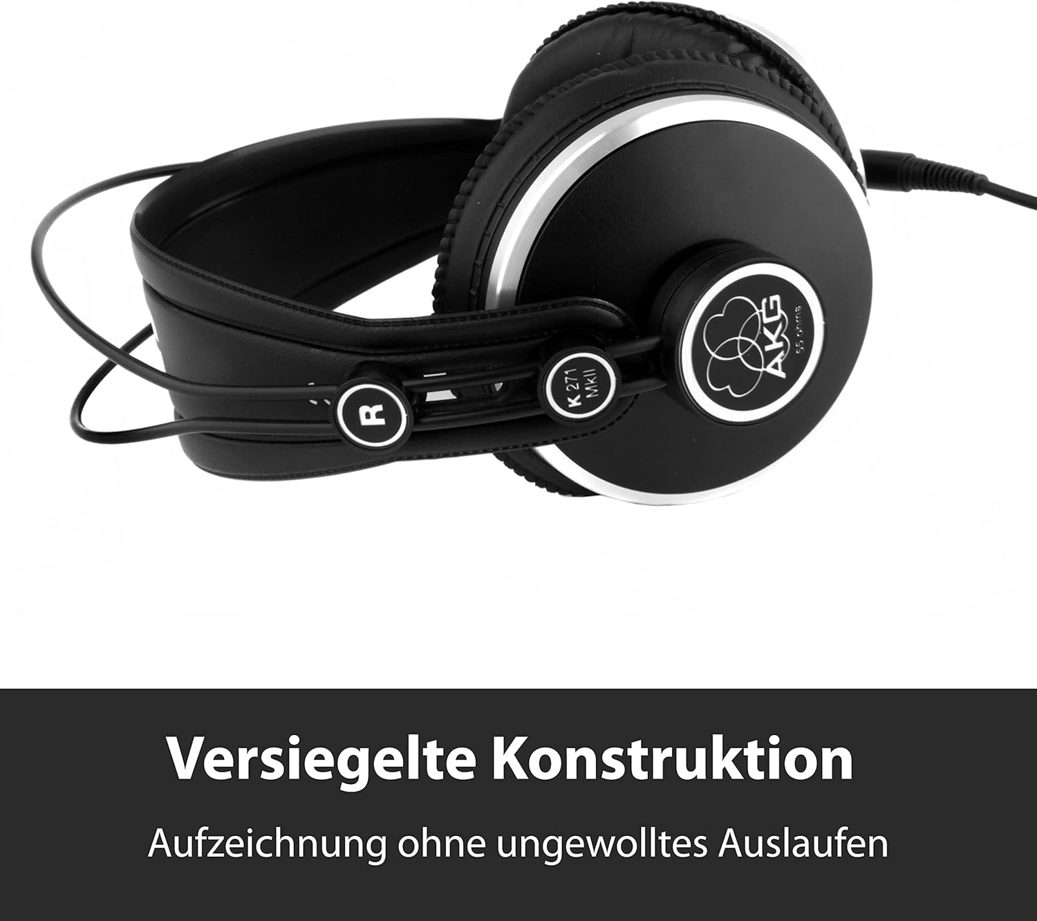 AKG Pro Audio K271 MKII Over-Ear, Closed-Back, Professional Studio Headphones, Black (2470X00190)