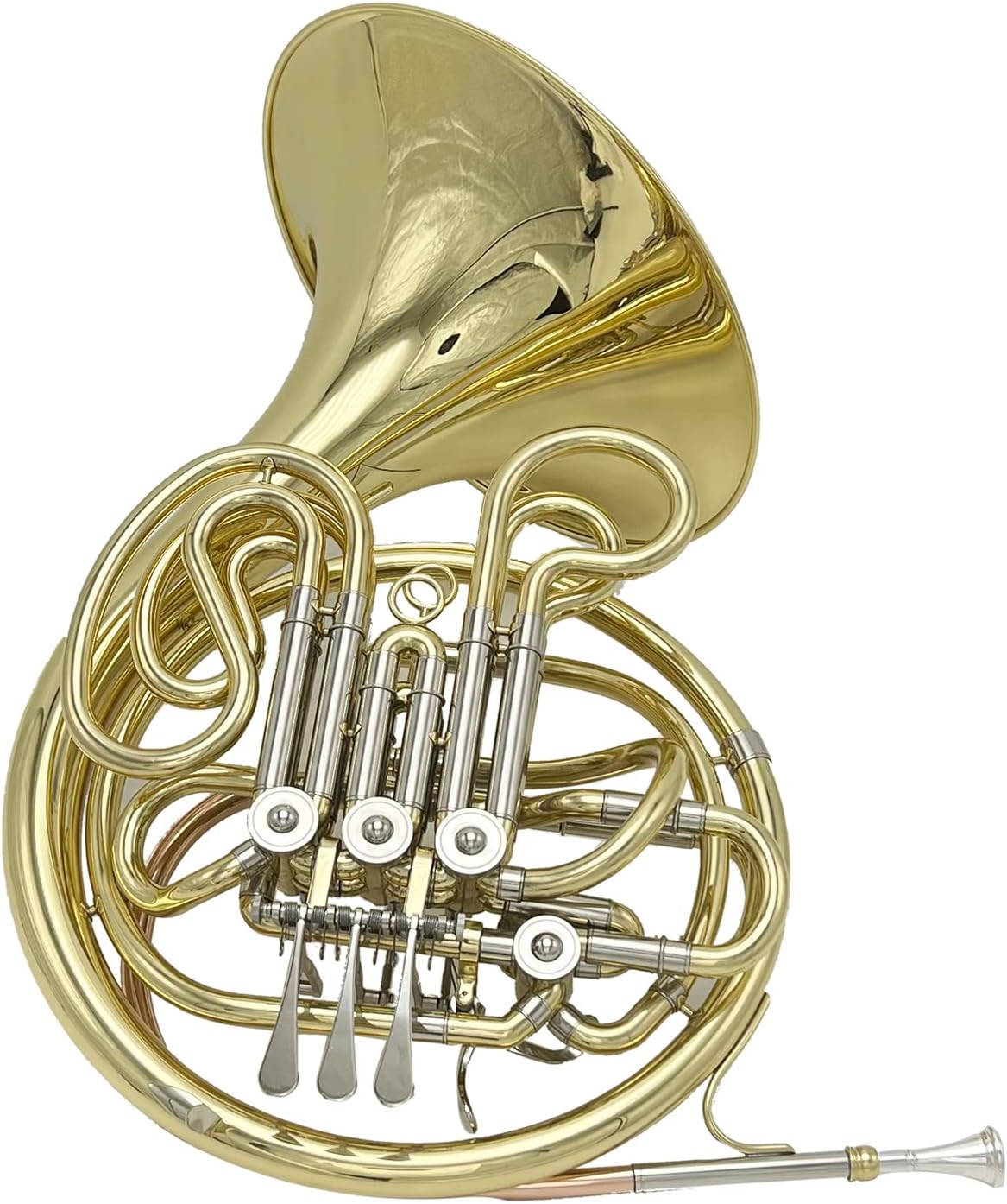 Double French Horn,4 Key Double Row French Horn for Beginners Examinations