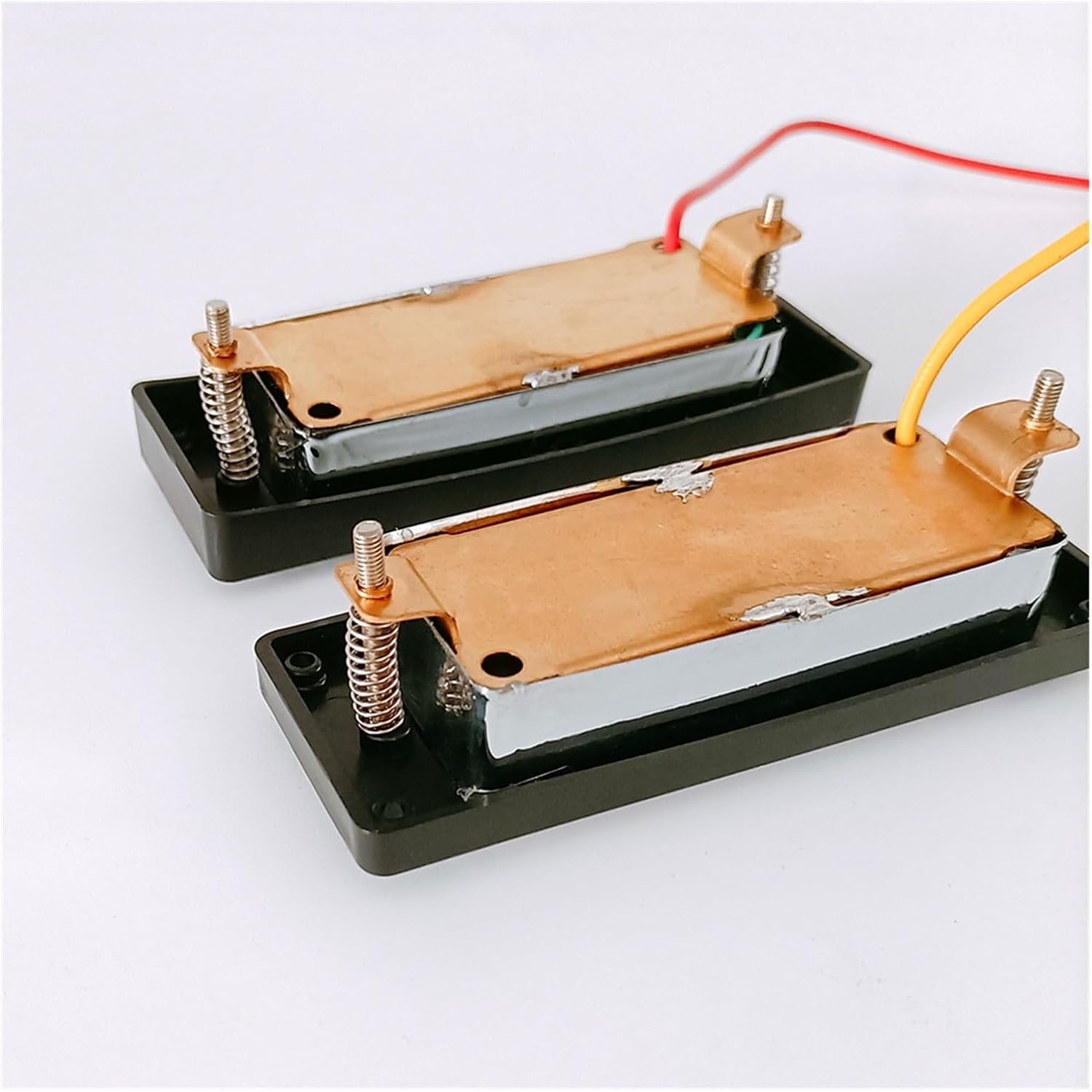 Mini 4 String Bass Guitar Humbucker Ceramic Magnet Pickups with Black Frame Electric Guitar Pickups Set