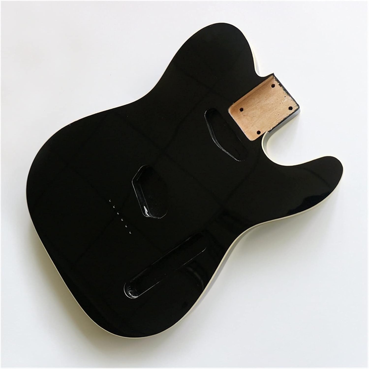 Unfinished Guitar Body Alder Electric Guitar Barrel Body Assembly DIY Alder Body for TL Semi-Finished Alder Black Hemming Guitar DIY Accessory