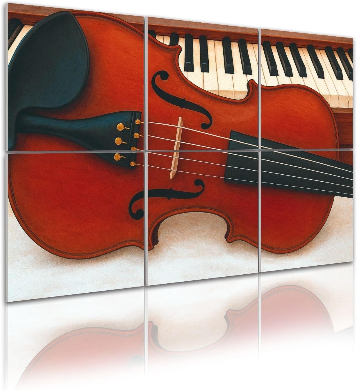 6 Pack Art Acoustic Panels Viola Piano Sound Absorbing Panel 48