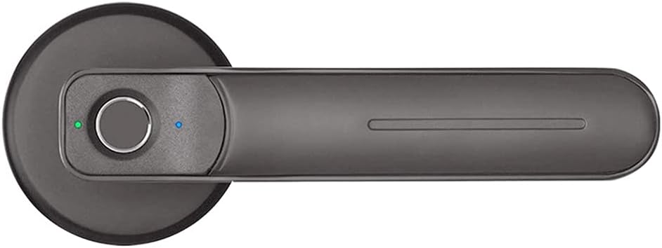 Fingerprint Door Lock Handle USB Rechargeable Anti Theft Smart Electric Keyless Security Entry with 2 Keys for Home (Color : Black) (Gray)