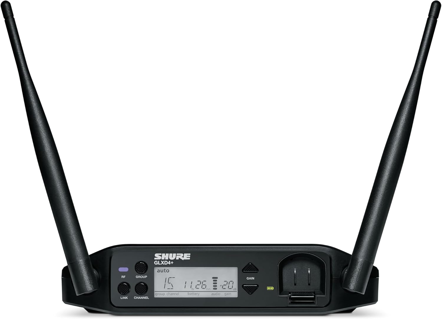 Shure GLXD14+ Dual Band Pro Digital Wireless System for Guitar and Bass - 12-Hour Battery Life, 100 ft Range | Includes 1/4