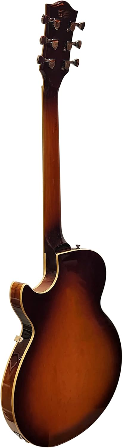 IYV-IJZ-300A TSB Jazz Solid hollow-Body Electric Guitar, Tobacco Sunburst
