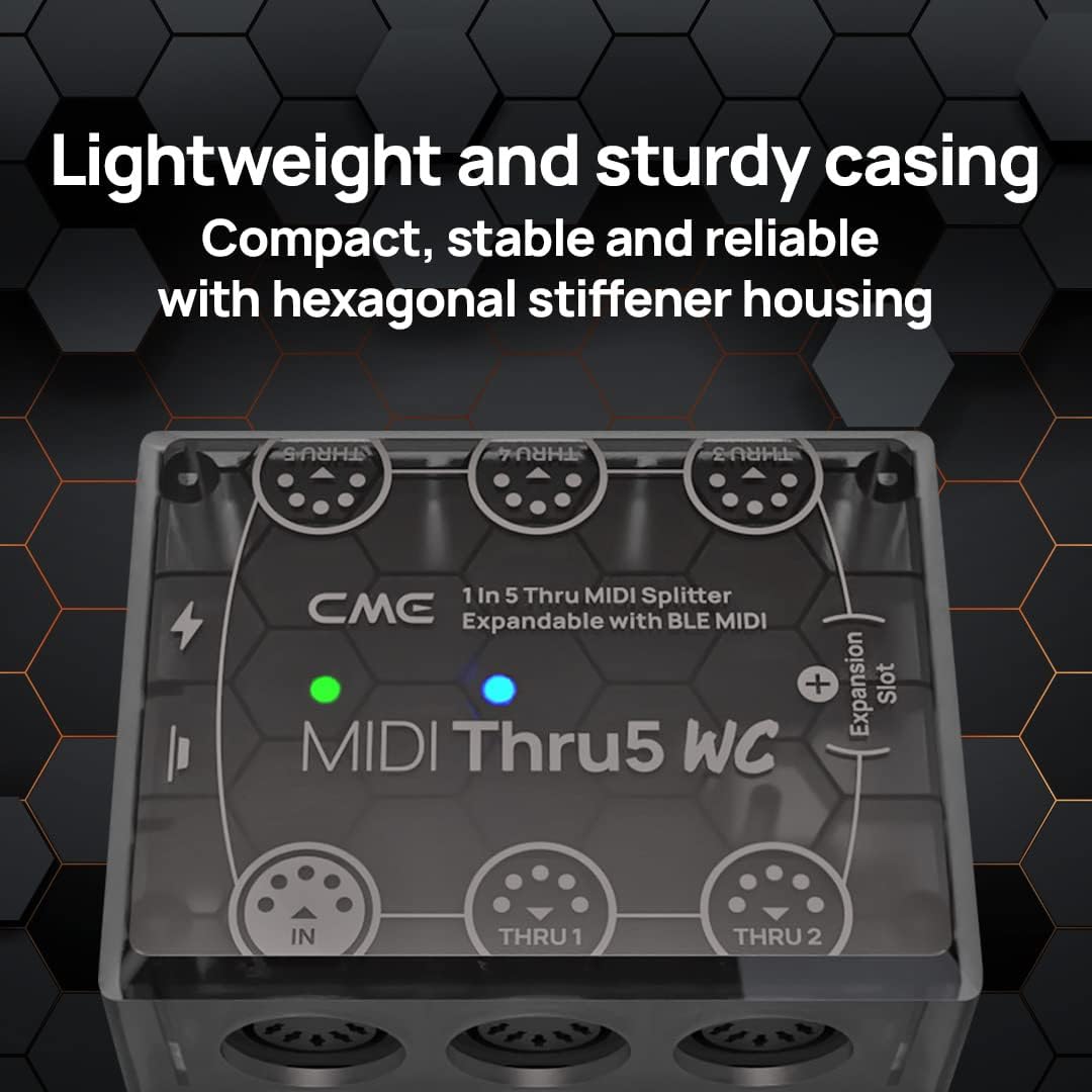 CME MIDI Thru5 WC + 4-Pack 3FT TRS 3.5 Type A MIDI Cables