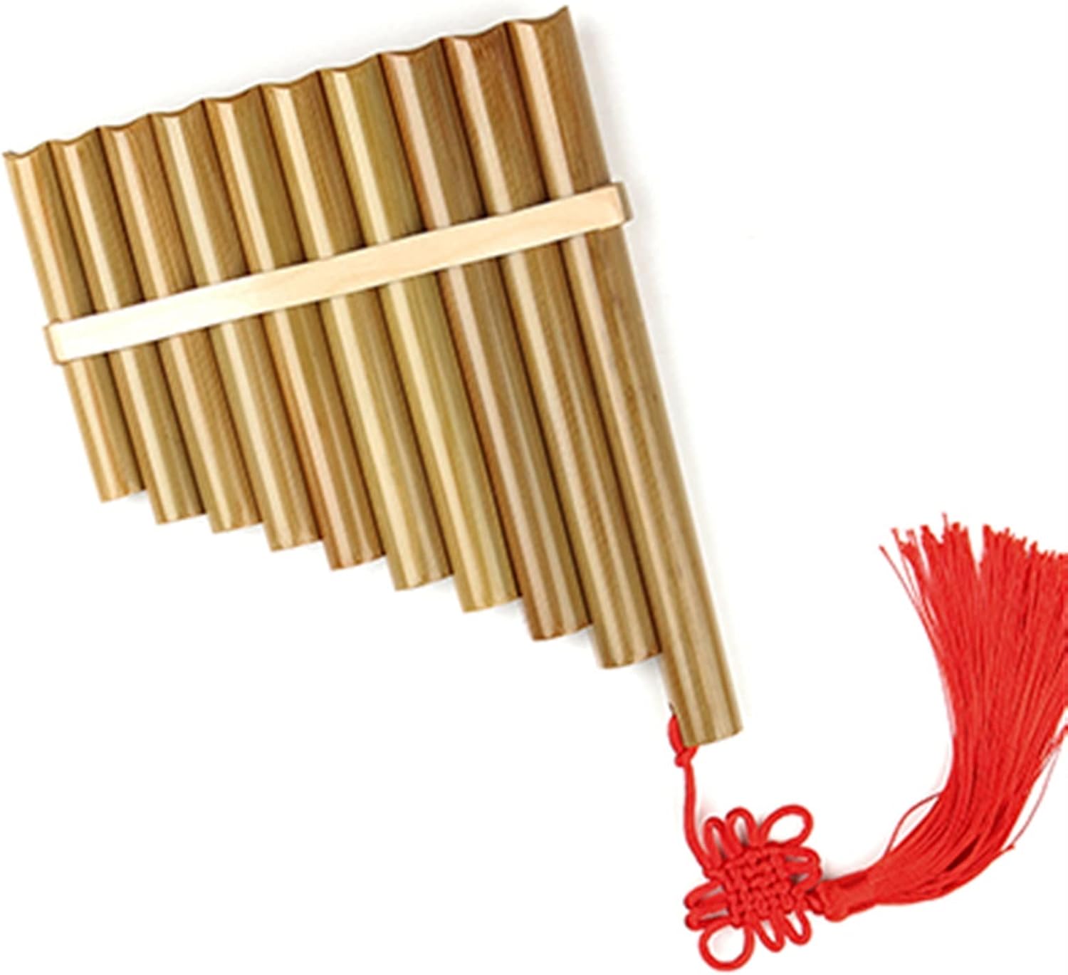 KESHUO 10 Pipes C Key Pan Flute Pan Pipes Woodwind Instrument Bamboo Pan Flute Panpipes (Color : Left-Hand)