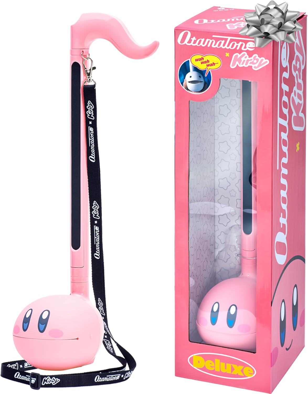 Otamatone Deluxe Japanese Musical Instrument Portable Music Synthesizer from Japan by Maywa Denki Studio Award Winning, Educational Fun Gift for Children, Teens & Adults - Kirby (English Manual)