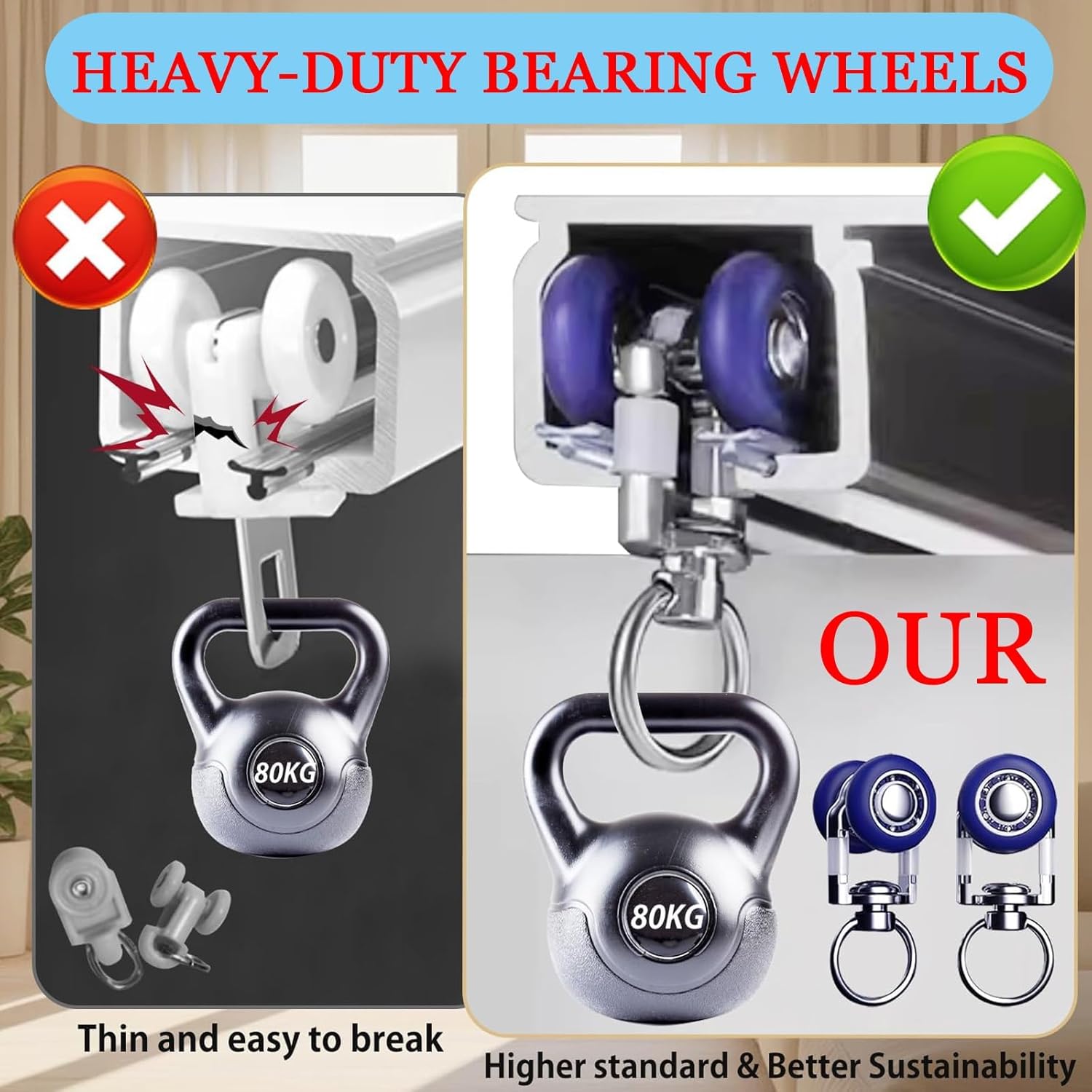 Aluminum Curtain Track Double Curtain Rod, Silent Flexible Rail Ceiling Or Wall Mount, For Windows And Room Divider Curtains, Bay Window, With 90 Degree Corner Connectors, With Runners(White,1m)