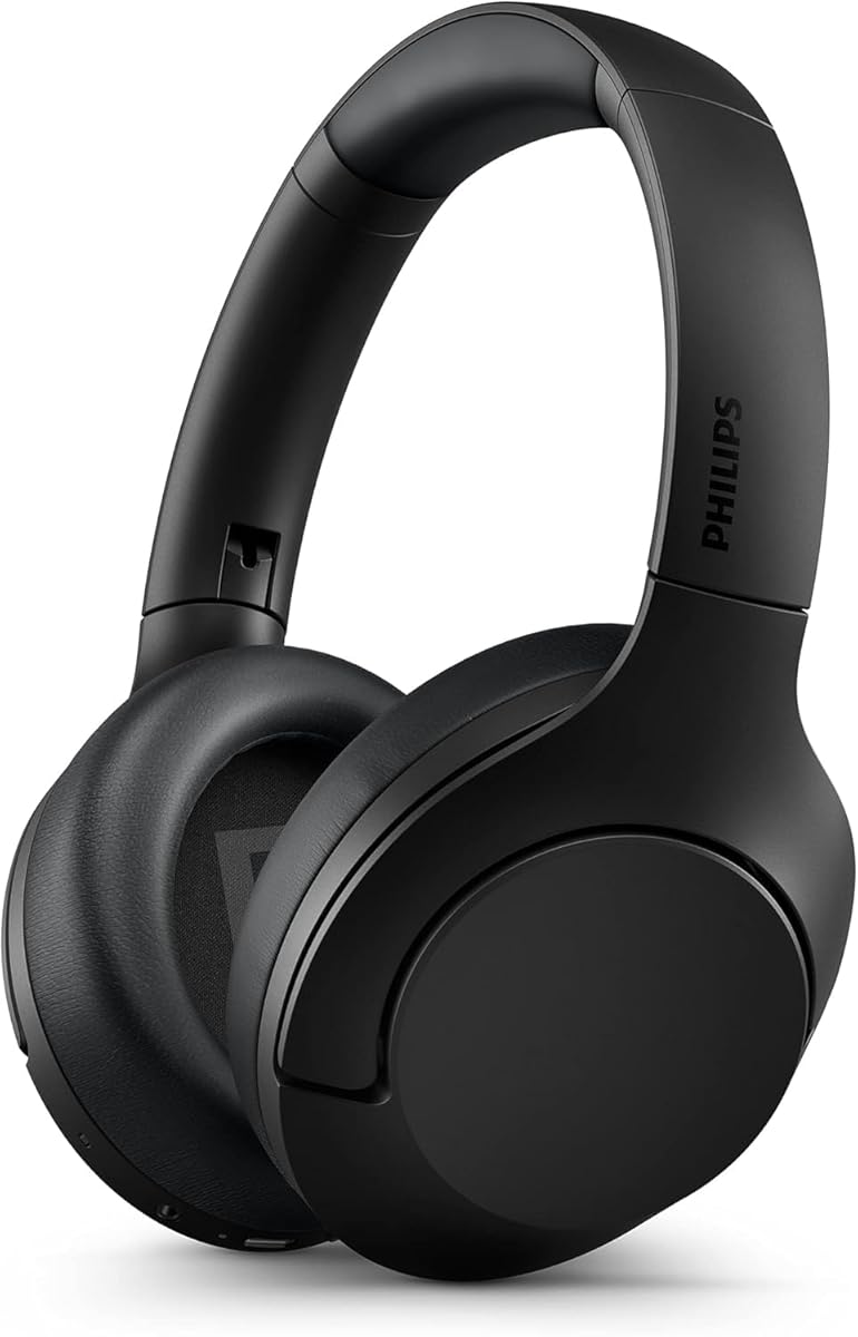 PHILIPS H8506 Over-Ear Wireless Headphones with Noise Canceling Pro (ANC) and Multipoint Bluetooth Connection, 60 Hours Playtime, (TAH8506BK/00),Black