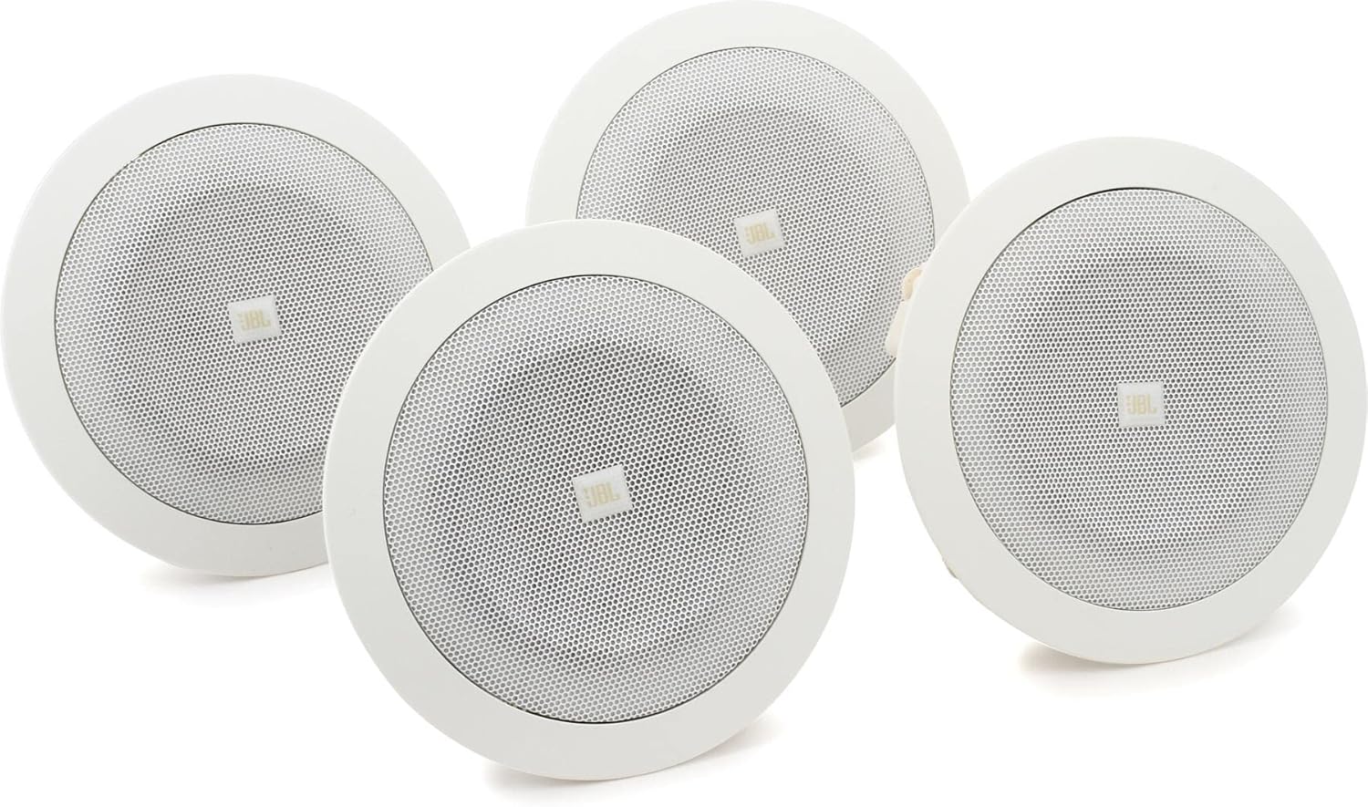 JBL Professional 8124 Full-range 4-inch In-Ceiling Loudspeaker, White. Pack of 4