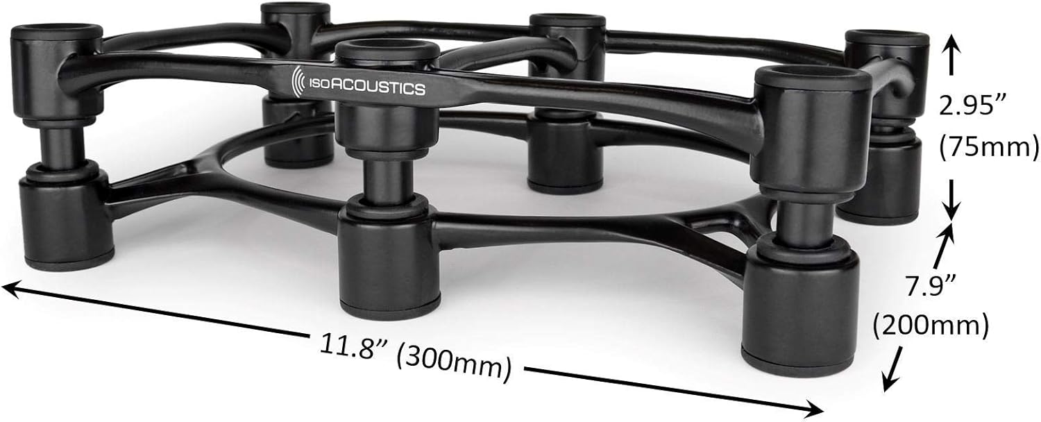 IsoAcoustics Aperta Series Isolation Speaker Stands with Tilt Adjustment: Aperta300 (11.8