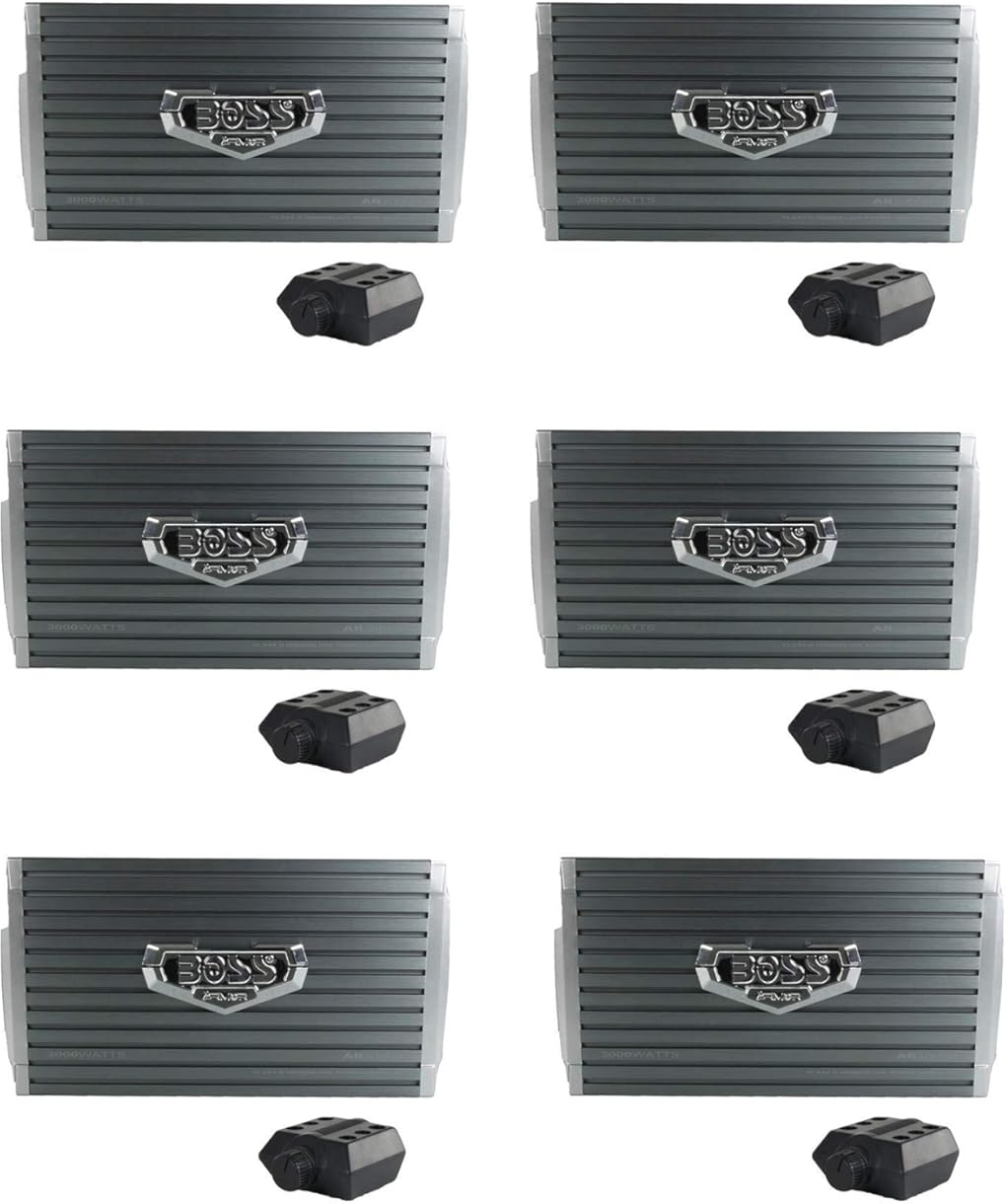 Armor 3000W MONOBLOCK D Car Amplifier Power Amp & Remote (6 Pack)