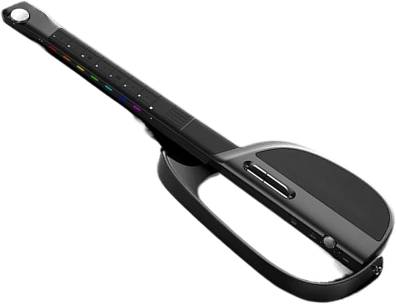 Portable Electric Guitar, Accompaniment C1 Guitar Stringless Auto Gear Playing and Singing, Silent for Beginner Teenagers Adults, Black and Gray