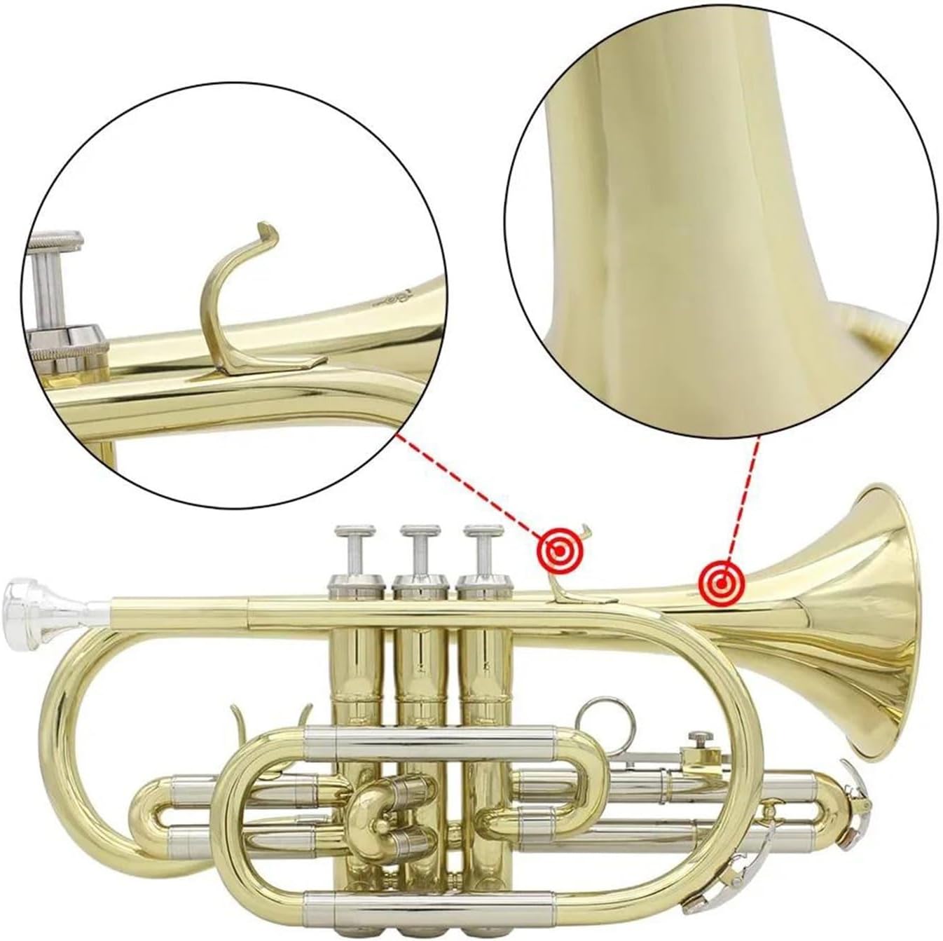 Beginner Bb Cornet Professional Brass Trumpet Instrument